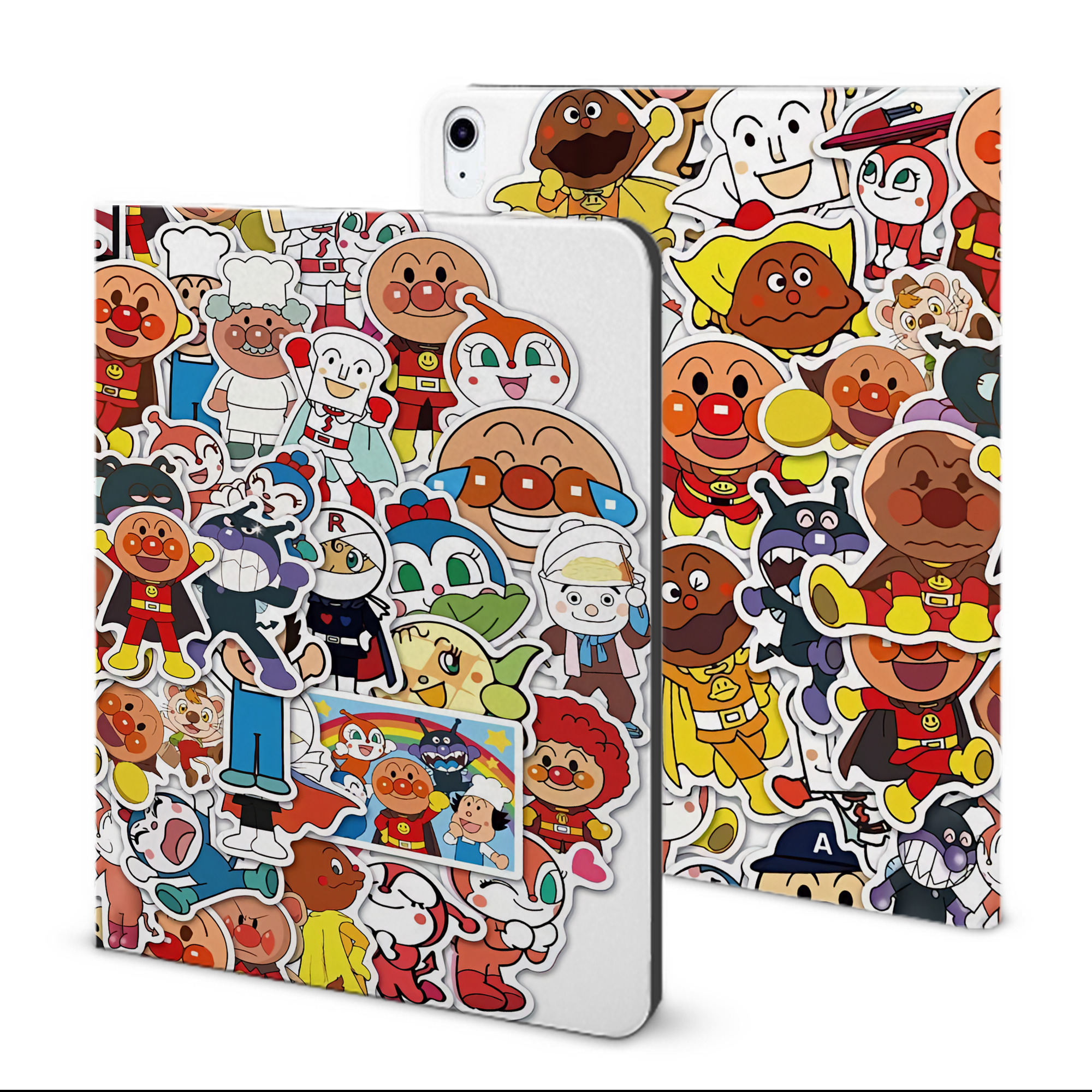 （画像用） アンパンマン Anpanman IPad ケース ブック型 PUレザー TPU 耐衝撃 軽量 薄型 ペン収納なし 全面保護 IPad 各モデル対応